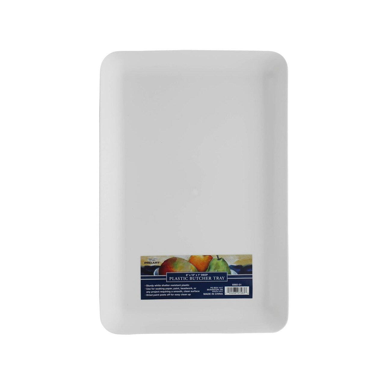 Pro Art Palette Plastic Butcher Tray, 8"x12" - Paint Palette, Paint Tray, Holder Plastic Pallets for Acrylic, Watercolor, Oil, and Craft Painting Projects
